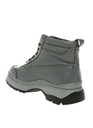 Aeropostale Küt Burun Orta Topuk Bağcıklı Soğuk Havaya Dayanıklı Spor Gri Klasik Bot Deri