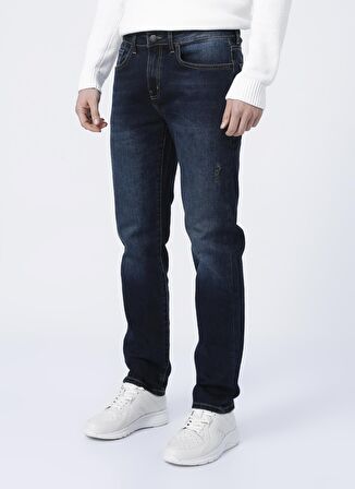 Aeropostale E-VICTOR  Normal Bel Slim Fit Düz Koyu İndigo Erkek Denim Pantolon