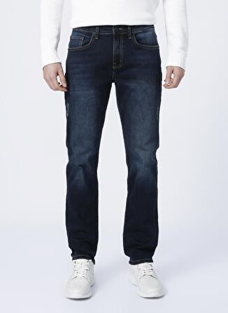 Aeropostale E-VICTOR  Normal Bel Slim Fit Düz Koyu İndigo Erkek Denim Pantolon