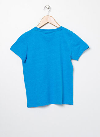 Limon Kısa Kollu Baskılı Mavi Erkek Çocuk T-Shirt