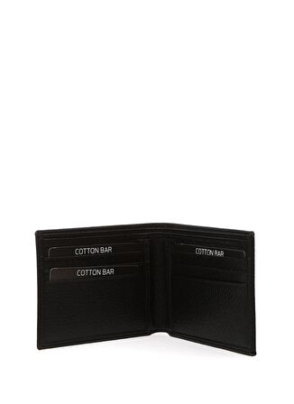 Cotton Bar Siyah Deri Cüzdan