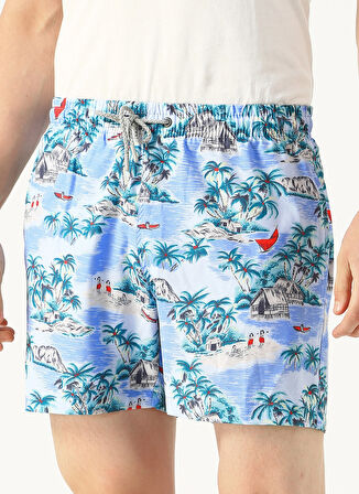 Aeropostale Mavi Erkek Şort Mayo