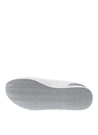 Limon Dolgu Taban Bağcıklı Suni Deri Beyaz Kadın Sneaker