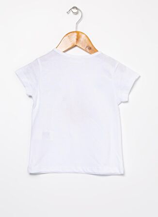 Mammaramma HB-04 Bisiklet Yaka Beyaz Standart Kalıp Baskılı Bebek T-Shirt