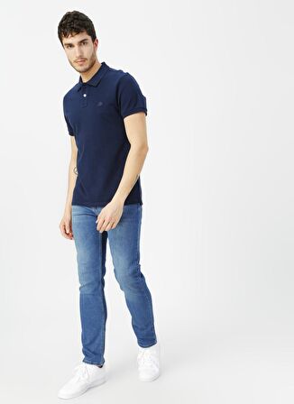 Aeropostale Polo Yaka Düz Lacivert Erkek T-Shirt 4289