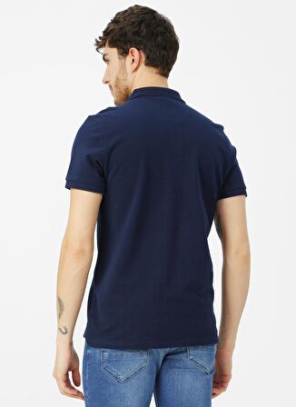 Aeropostale Polo Yaka Düz Lacivert Erkek T-Shirt 4289