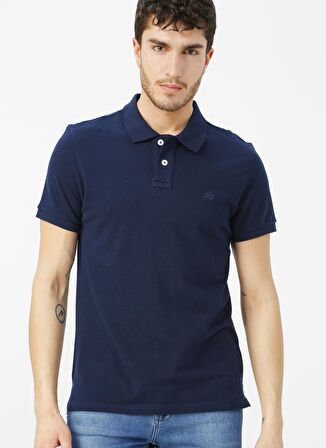 Aeropostale Polo Yaka Düz Lacivert Erkek T-Shirt 4289