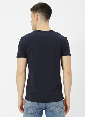 Limon Erkek Lacivert V Yaka T-Shirt