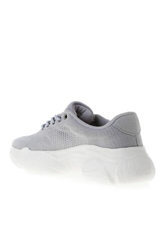 Limon Kalın Taban Bağcıklı Gri Kadın Sneaker