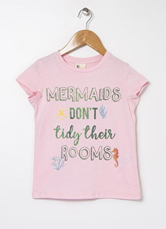 Buse Terim Baskılı Pembe Kız Çocuk T-Shirt MERMAID-17