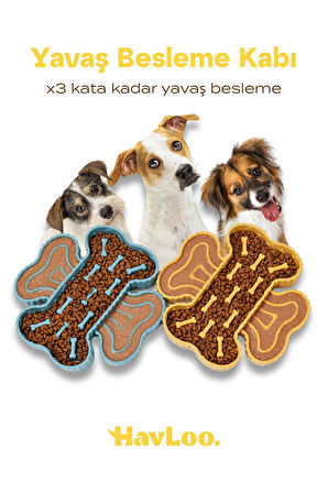 Slow Feeder | Köpekler İçin Yavaş Besleme Mama Kabı - Sarı