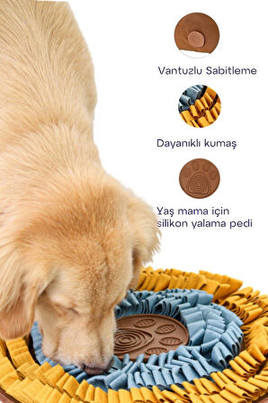 Vantuzlu Snuffle Mat | Snuffle ve Yalama Egzersizi Bir Arada!