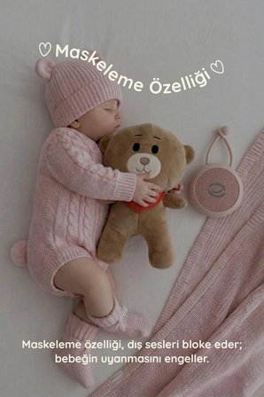 Beyaz Gürültü Cihazı | 33 Sesli, Pışpışlı & Ninnili Ayıcık | 7 Renkli Gece Lambalı Uyku Arkadaşı
