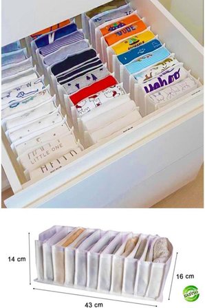 Akordiyon Organizer Çekmece Içi Düzenleyici Medium - 15x43x14 cm