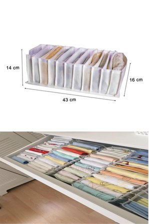Akordiyon Organizer Çekmece Içi Düzenleyici Medium - 15x43x14 cm