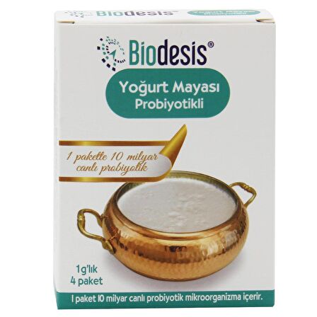 Biodesis Probiyotikli Yoğurt Mayası 1 gr x 4 Paket