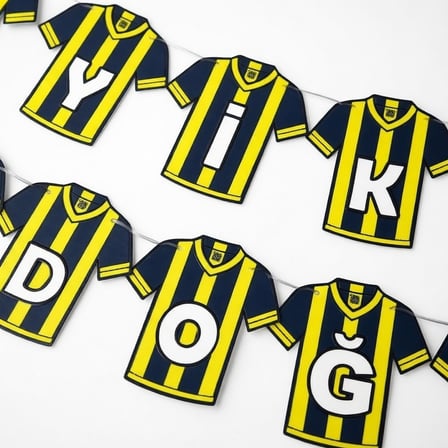 İyi Ki Doğdun Harf Afiş Champion Sarı Lacivert Fener FB