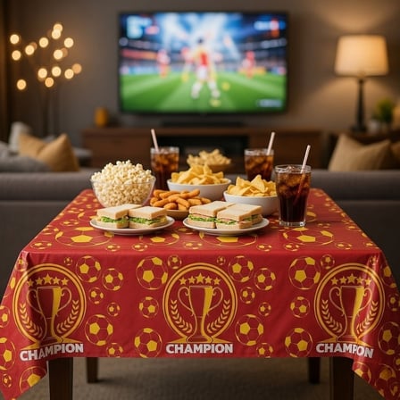Champion Sarı Kırmızı Galata GS Masa Örtüsü 120x180 Cm Parti