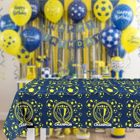 Champion Sarı Lacivert Fener FB Masa Örtüsü 120x180 Cm Parti Süsü