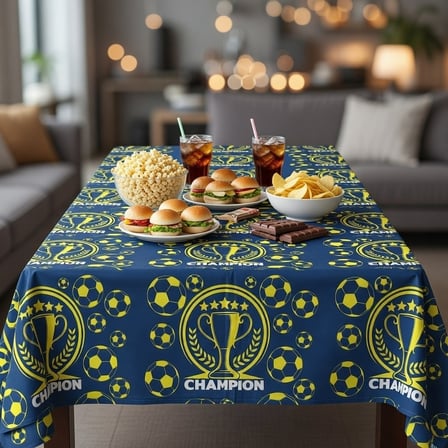 Champion Sarı Lacivert Fener FB Masa Örtüsü 120x180 Cm Parti Süsü