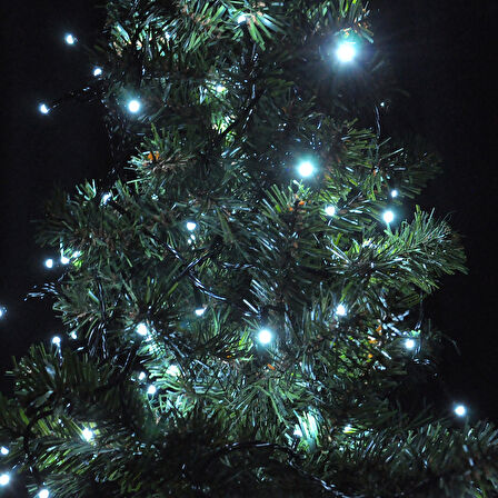 Yılbaşı Pilli Led Işık 80 led / 8 metre -beyaz renkli Işık-çam ağacı, cam,pencere ve vitrin süsleme pirinç led ışık