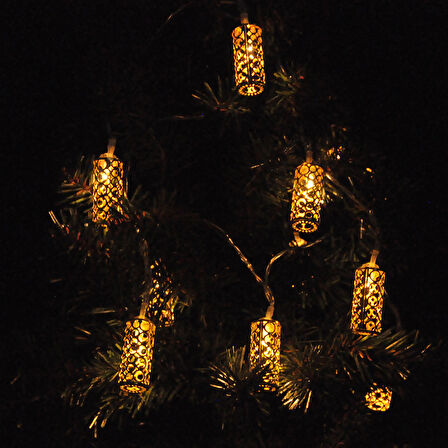 Yılbaşı Led ışık 3metre SİLİNDİR Figürlü yılbaşı pilli çam ağacı dekor led, günışığı