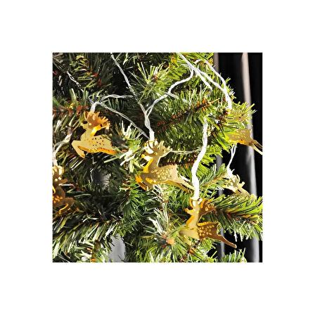 Yılbaşı Led ışık 3metre GEYİK figürlü yılbaşı pilli gün ışığı süsleme ışığı