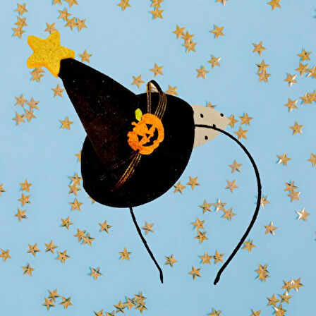 Halloween Cadıl.Siyah simli tüllü balk.yıld.mini ş