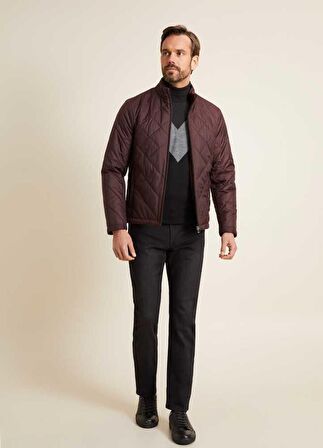 Bisse Erkek Slim Fit Kapitone Mont BORDO BMN20K20502_D25