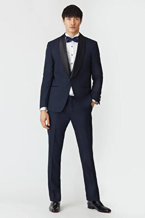 Bisse Erkek 6 Drop Regular Fit Şal Yaka Yırtmaçsız Smokin LACİ