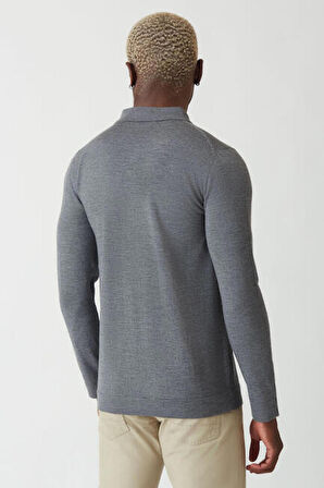 Bisse Erkek Triko Gömlek GRİ TR21K21206_D55