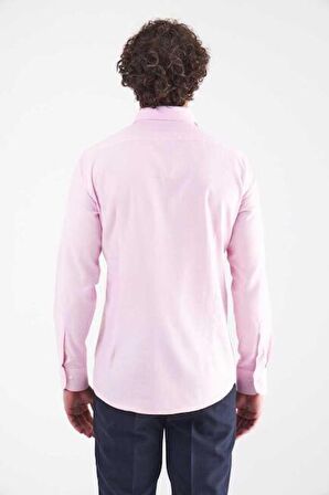 Bisse Erkek Slim Fit Uzun Kollu Klasik Gömlek PEMBE GM21K212104_K29