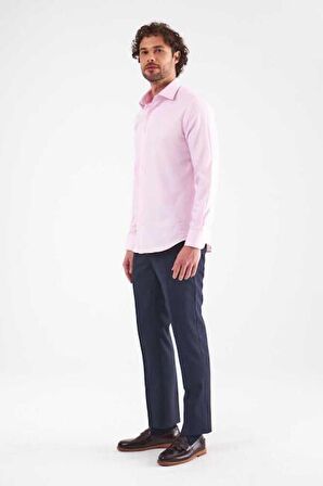 Bisse Erkek Slim Fit Uzun Kollu Klasik Gömlek PEMBE GM21K212104_K29