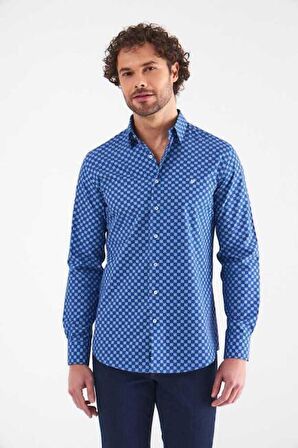 Bisse Erkek Slim Fit Uzun Kollu Spor Gömlek LACİ GM21K212119_K39