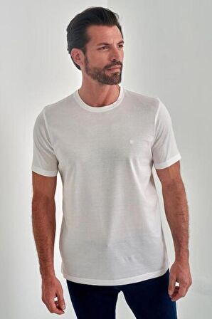 Bisse Erkek Bisiklet Yaka T-Shirt BEYAZ TS22YNOS001_D01