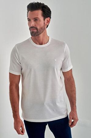 Bisse Erkek Bisiklet Yaka T-Shirt BEYAZ TS22YNOS001_D01