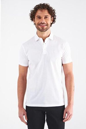 Bisse Erkek Polo Yaka T-Shirt BEYAZ TS22Y22104_D01