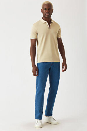 Bisse Erkek Polo Yaka T-Shirt BEJ TS22Y22110_D07