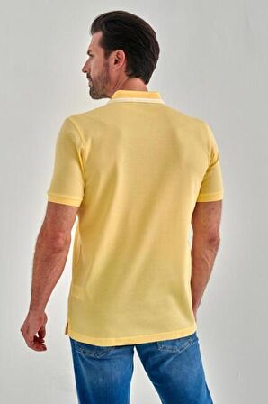 Bisse Erkek Polo Yaka Fermuarlı T-Shirt SARI TS22Y22111_D17