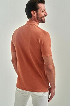 Bisse Erkek Baskılı Polo Yaka T-Shirt KIREMIT TS22Y22116_D26