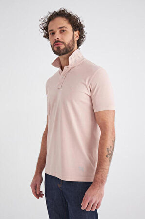 Bisse Erkek Baskılı Polo Yaka T-Shirt PEMBE TS22Y22116_D29