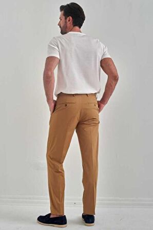 Bisse Erkek 4 Cepli Gabardin Spor Pantolon CAMEL PNS22Y22102_D70