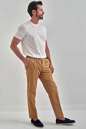 Bisse Erkek 4 Cepli Gabardin Spor Pantolon CAMEL PNS22Y22102_D70