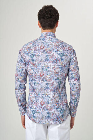 Bisse Slim Fit Oranj Spor Erkek Gömlek GM22Y221038_K22