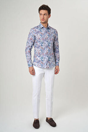 Bisse Slim Fit Oranj Spor Erkek Gömlek GM22Y221038_K22