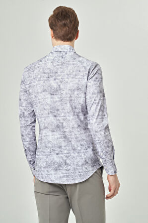 Bisse Slim Fit Gri Spor Erkek Gömlek GM22Y221038_K55