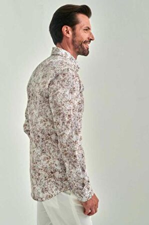 Bisse Erkek Regular Fit Uzun Kollu Spor Gömlek KAHVE GM22Y221030_K11