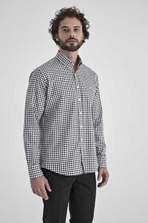Bisse Erkek Regular Fit Uzun Kollu Spor Gömlek SIYAH GM22Y221029_K99