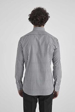 Bisse Erkek Regular Fit Uzun Kollu Spor Gömlek SIYAH GM22Y221029_K99