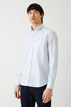 Bisse Erkek Uzun Kol Paşa Yaka Spor Gömlek MAVİ GM22Y221023_E35